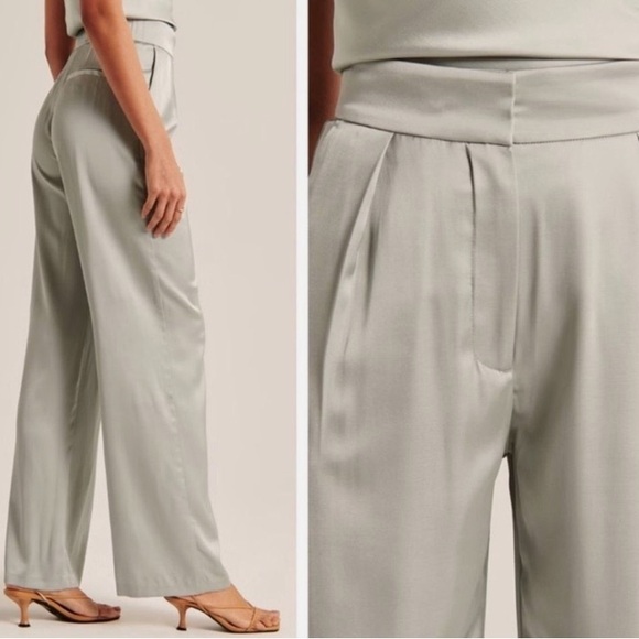 Abercrombie satin high rise slacks - Picture 10 of 10